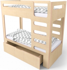 Кровать двухъярусная IndigoWood Cubed с ящиком wood 160x80см